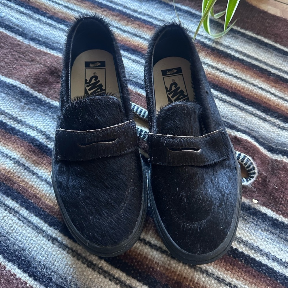 Vans Pony Hair Slip Ons Loafers Womens 6.5
